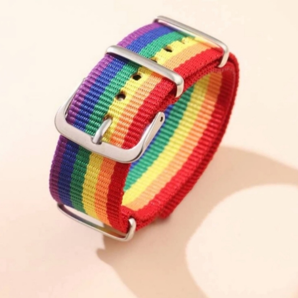 Rainbow Silver Buckle Bracelet!